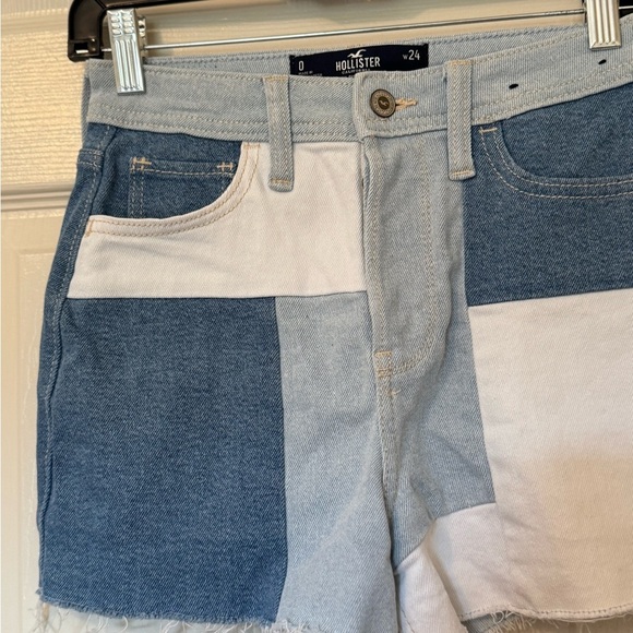 Hollister Y2K Women's Denim Patchwork Shorts - Picture 3 of 9